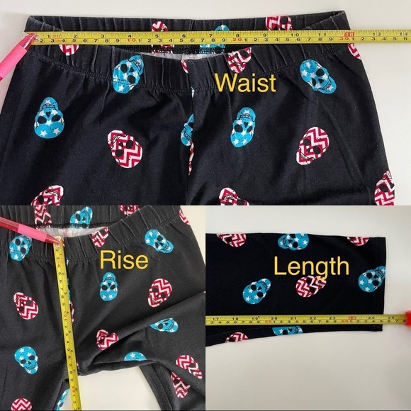 No Boundaries American Skull Black Faded Low Rise Capri Leggings Juniors Small - Picture 13 of 15